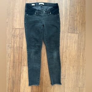 Madewell Women's Dark Gray Black Maternity Skinny Jeans